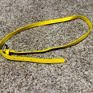 Yellow Leather Women's Belt